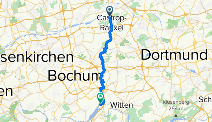 Berliner Platz 10, Castrop-Rauxel nach Hevener Straße, Bochum