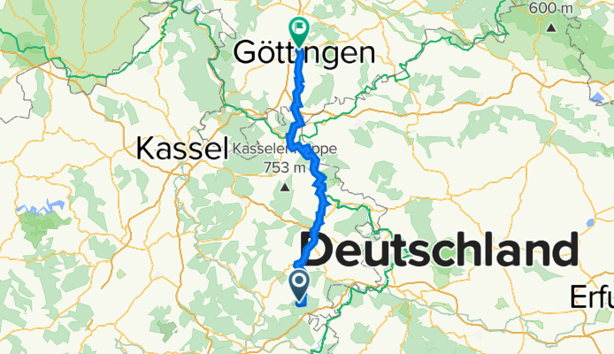 Hauptstraße 10, Ronshausen nach Godehardstraße 26a, Göttingen