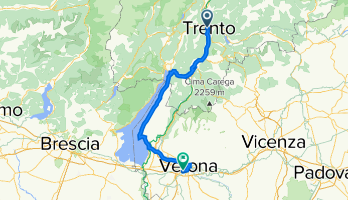 Trento - Verona (über Gardasee)