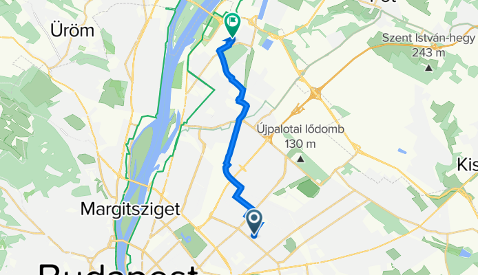 Lőcsei út 5, Budapest to Óradna utca 7, Budapest