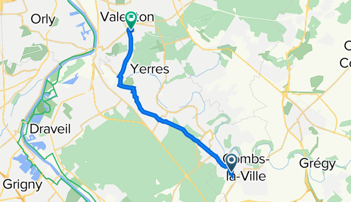 30 Rue Gambetta, Combs-la-Ville à 1 Avenue Guy Môquet, Valenton