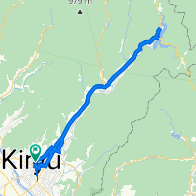 西桐生駅−田中商店−梅田湖−カフェレンガ−桐生新町重要伝統的建造物群保存地区−桐生織物記念館−西桐生駅