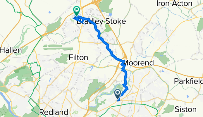 5 Oldbury Court Road, Bristol to The Hub, 500 Park Ave, Bristol