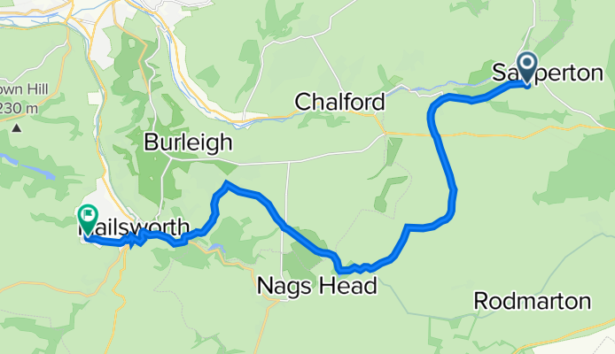 Route to 1 Stone Cottages, Shortwood Road, Stroud