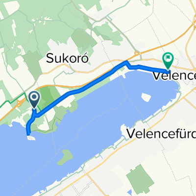 Route to Halász utca 1–7., Velence