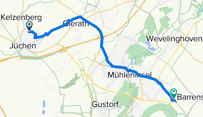 Kirchweg, Jüchen nach Aluminiumstraße 3, Grevenbroich