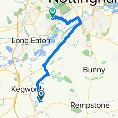 St Annes Church, St Anne's Lane, Loughborough to 48 Park St, Nottingham