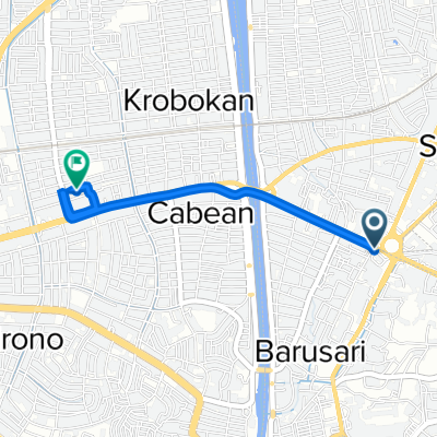 2C85+7C4, Semarang Selatan to Jalan Kencono Wungu II 38, Kecamatan Semarang Barat
