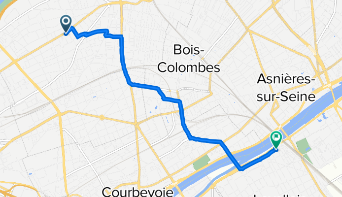 267 Rue Gabriel Péri, Colombes to 60 Quai Charles Pasqua, Levallois-Perret