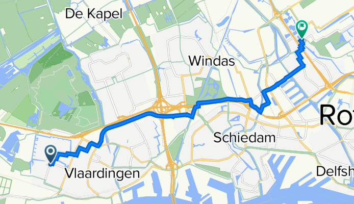 Dr. Wiardi Beckmansingel 3, Vlaardingen to Plassingel 7, Rotterdam