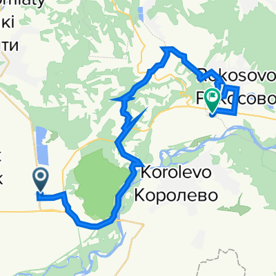 От вулиця Івана Франка 86, Виноградів до станция Велика Копаня