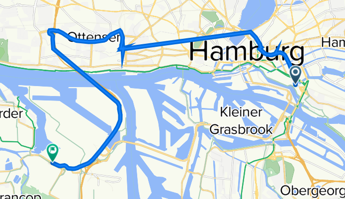 Brandshofer Deich 9, Hamburg nach Am Genter Ufer 5, Hamburg