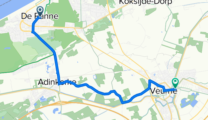 Markt 6, De Panne naar Statiestraat 15, Veurne