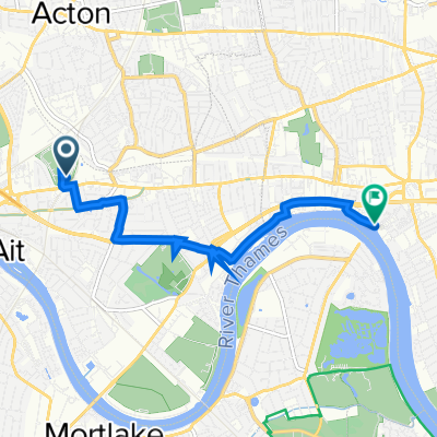 Chiswick Park, London to 5 Lower Mall, London