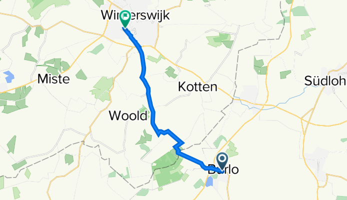 Borkener Straße 28, Borken nach Stationsstraat 32, Winterswijk
