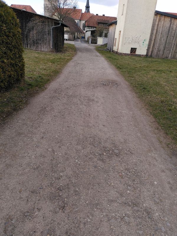 2022-03-19 Aischtalradweg Hinweisschilder und Strecke in Ipsheim Fotografiert