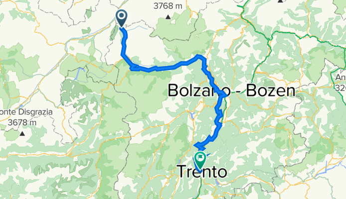 Via Paese Vecchio 13, Resia to Lung'adige Braille Luigi 6, Trento