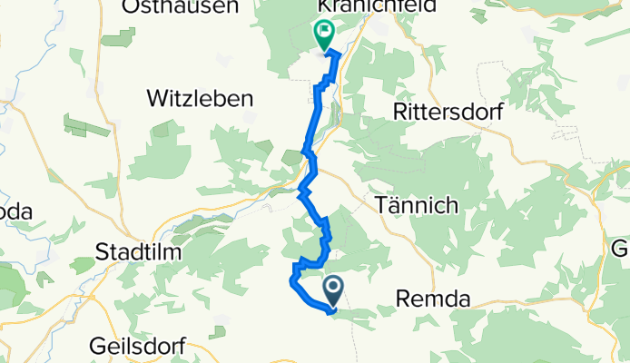 Ehrenstein 15, Ilmtal nach Dorfstraße 20, Kranichfeld