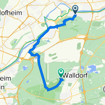 Hegarstraße 34, Frankfurt am Main nach Bruchweg, Mörfelden-Walldorf