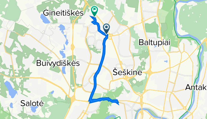 Juliaus Juzeliūno st., Vilnius to Ukmergės Gatvė 300C, Vilnius