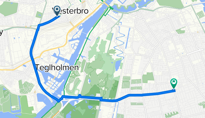 Dybbølsgade, Copenhagen to Amagerbrogade 254, Copenhagen