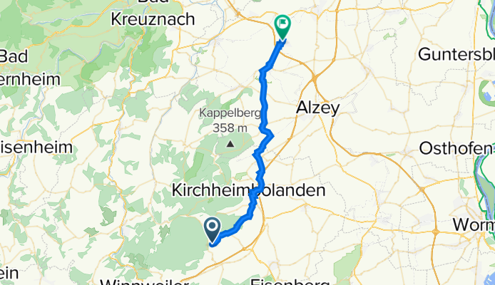Friedhofstraße 4, Jakobsweiler nach Keltenweg 15, Armsheim