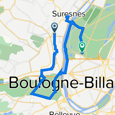 153bis Boulevard Henri Sellier, Suresnes à Route de Sèvres à Neuilly, Paris