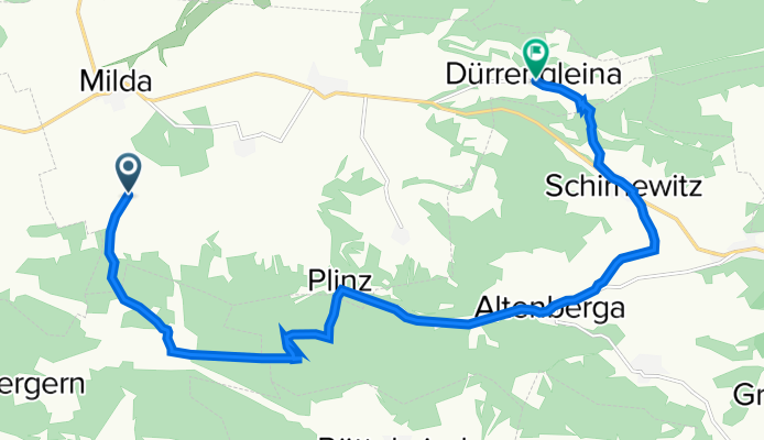 Route nach Dürrengleina 18, Milda