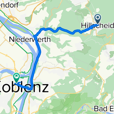 Bahnhofstraße 6, Hillscheid nach Cusanusstraße, Koblenz