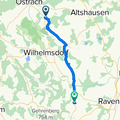 47.927° N 9.425° W nach 47.780° N 9.499° W