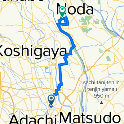 ２丁目 １９, 八潮市 to 野田市