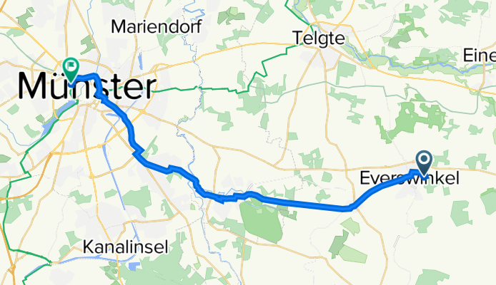 Boschweg 13, Everswinkel nach Schlossplatz 5, Münster