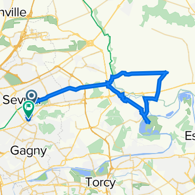 16 Rue de l'Est, Sevran à 4–10 Place de l'Hôtel de Ville, Livry-Gargan