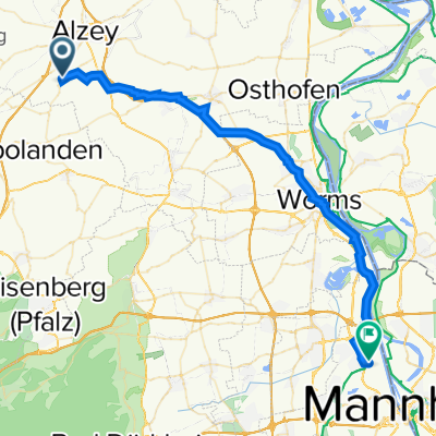 Hinter der Kirche 16, Freimersheim nach Bürgermeister-Trupp-Straße 59A, Ludwigshafen