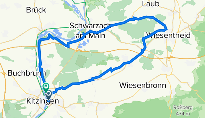 Rad Kitzingen Wiesendheit 40km