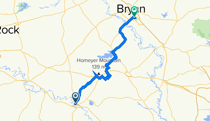 Day 2: La Grange - College Station Option 1 - 80mi