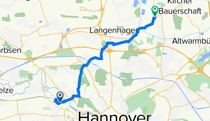 Am Dornbusch 3, Hannover nach Am Ortfelde 20B, Isernhagen