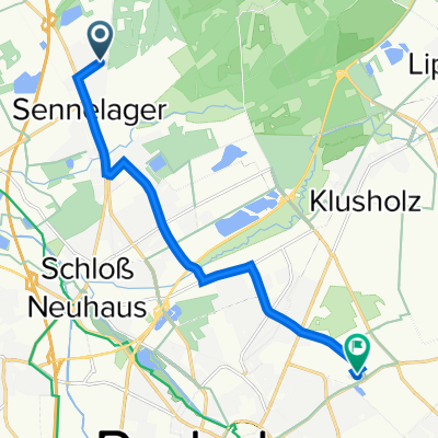 Pionierweg 37, Paderborn nach Herlestraße 13, Paderborn