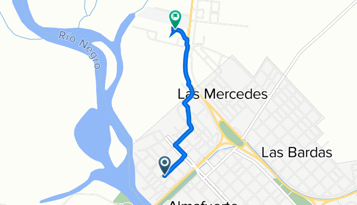 Ruta desde Expedicionarios al Desierto, Avellaneda