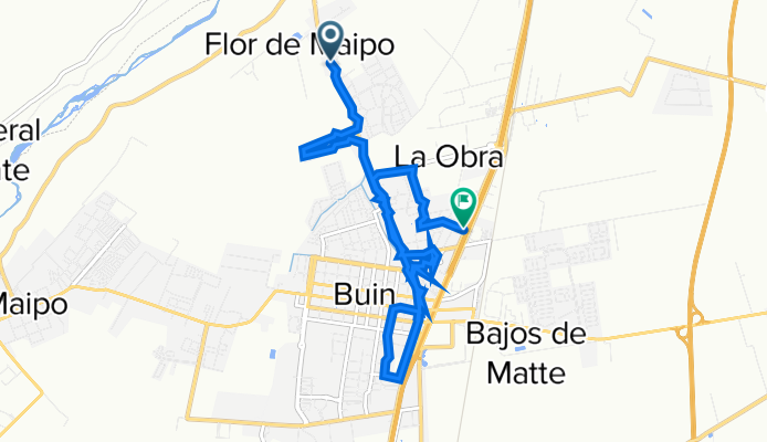 De Bajos de Matte 3356, Buin a Panamericana Sur 281, Buin