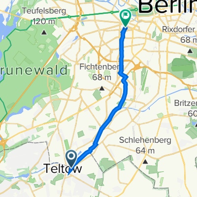 Lichterfelder Allee 31A, Teltow to Nürnberger Straße 49, Berlin