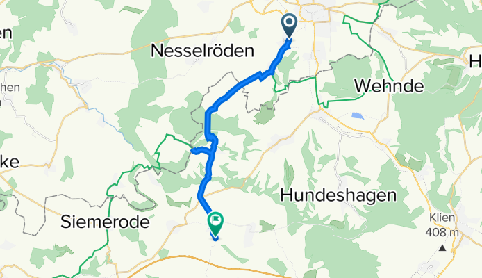 Tiftlingeröder Straße 1, Duderstadt nach Unterdorf 44A, Reinholterode