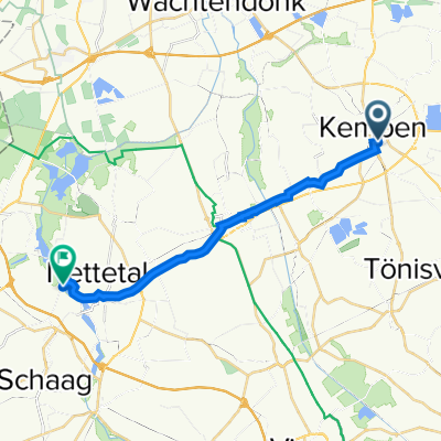 Dinkelbergstraße 28, Kempen nach Lindenallee 50, Nettetal