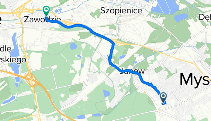 1000-lecia Państwa Polskiego 30A, Mysłowice do Marcinkowskiego 2, Katowice