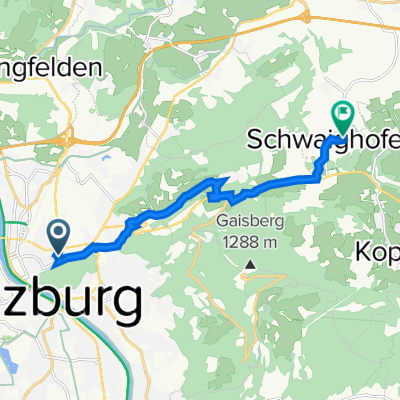 Emil-Kofler-Gasse 5–7, Salzburg nach Sonnleitenstraße 13a, Schwaighofen