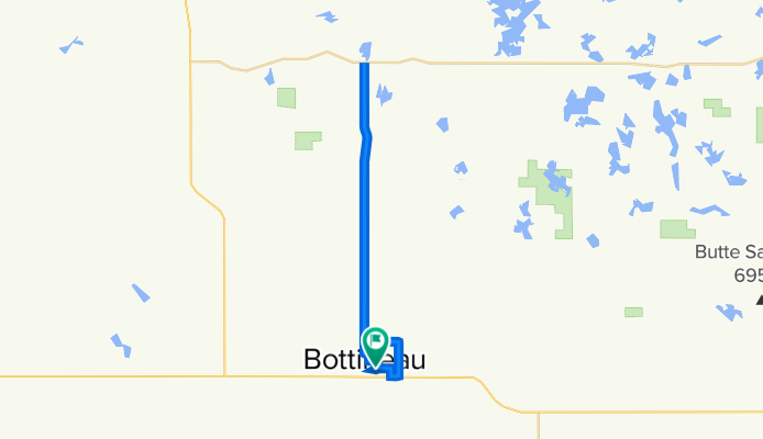 805 East St, Bottineau to 806 East St, Bottineau