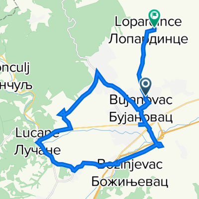 Бранка Радичевића, Бyjaнoвaц to Неименовани пут, Лoпapдинцe