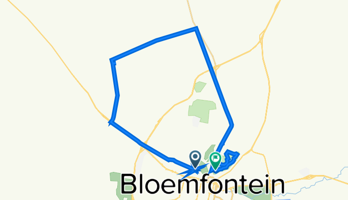 2nd Avenue 47, Bloemfontein to Delville Drive 22, Bloemfontein