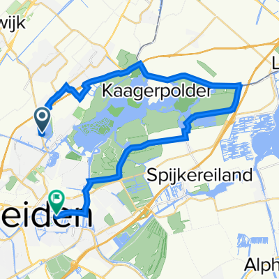 Klinkenbergerpad, Oegstgeest nach Oude Rijn 62–130, Leiden