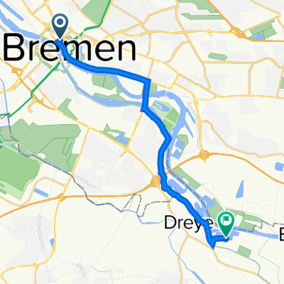 Bürgermeister-Smidt-Straße 97-111, Bremen nach Straße ohne Straßennamen, Weyhe
